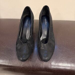 Snake Print Black Heels